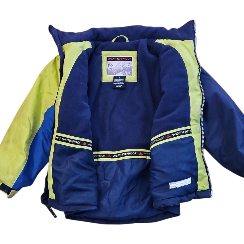 Weatherproof Kids Puffer Jacket - Blue and Green, Size 5 - Picture 3 of 14
